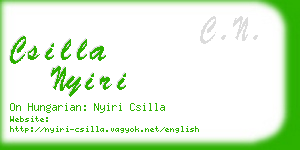 csilla nyiri business card